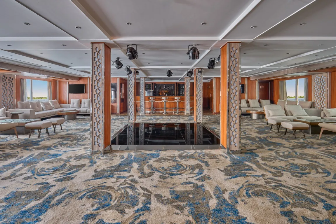 Lounge aboard the Blue Shadow III Nile Cruise Nile cruise